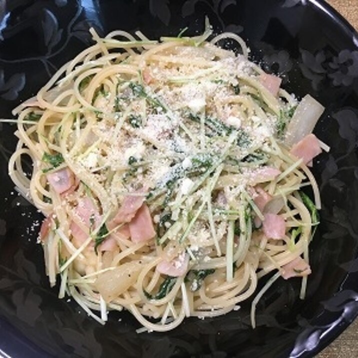 水菜大量消費 水菜とハムの和風パスタ レシピ 作り方 By 幸せパンダ 楽天レシピ 水菜大量消費 水菜とハムの和風パスタ レシピ 作り方 By 幸せパンダ 楽天レシピ